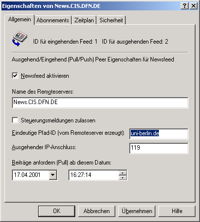 Eigenschaften - abschlie&szlig;ende Eintragungen